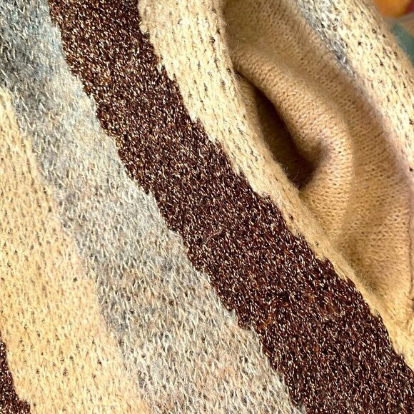 Anthropologie FRNCH Chantal Shimmer-Striped Knit Kimono Cardigan Duster, NWT - Picture 15 of 15